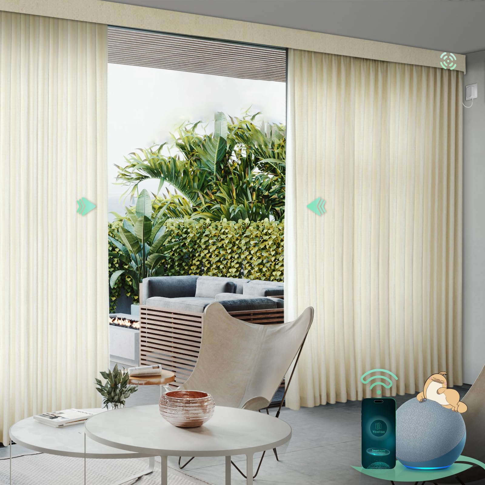 Amazon.com: Yoolax Smart Retractable Curtain Compatible with Alexa